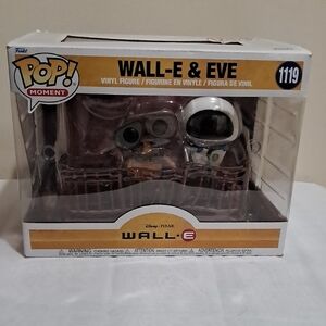 Funko Pop! Wall-E & Eve Vinyl Set - Black, White, Brown